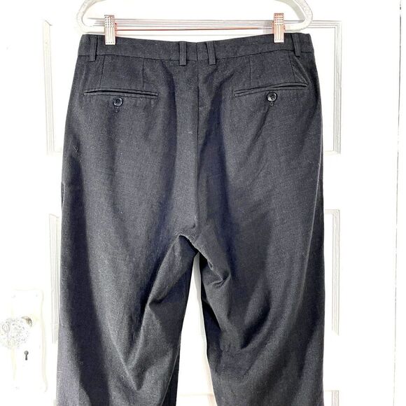 Balenciaga Pants Women 34x26 Grey Wool Cashmere Trouser Baggy Ankle High Rise - Picture 5 of 13